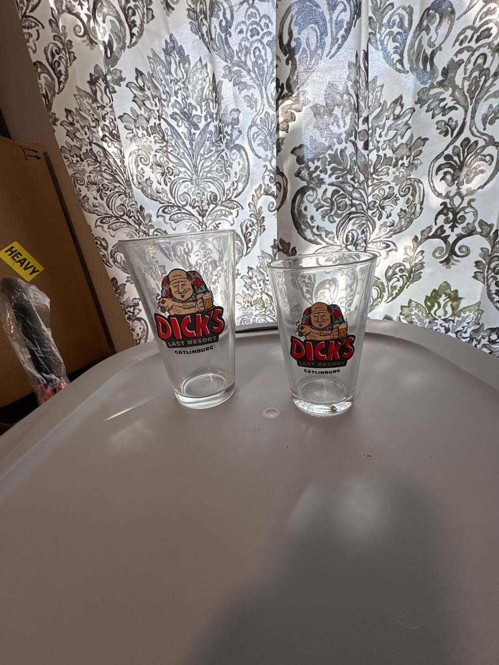 Dick's Last Resort Gatlinburg Souvenir Pint Glass Drinkware Set of 2